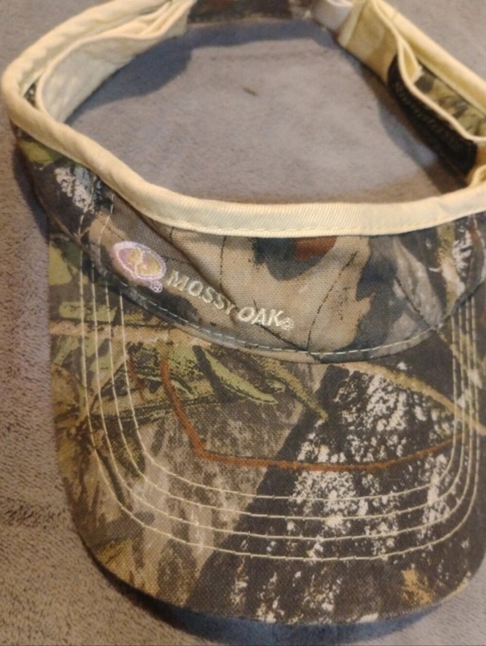 Mossy Oak Camouflage Visor Hat Signatures Pink Logo - Adjustable